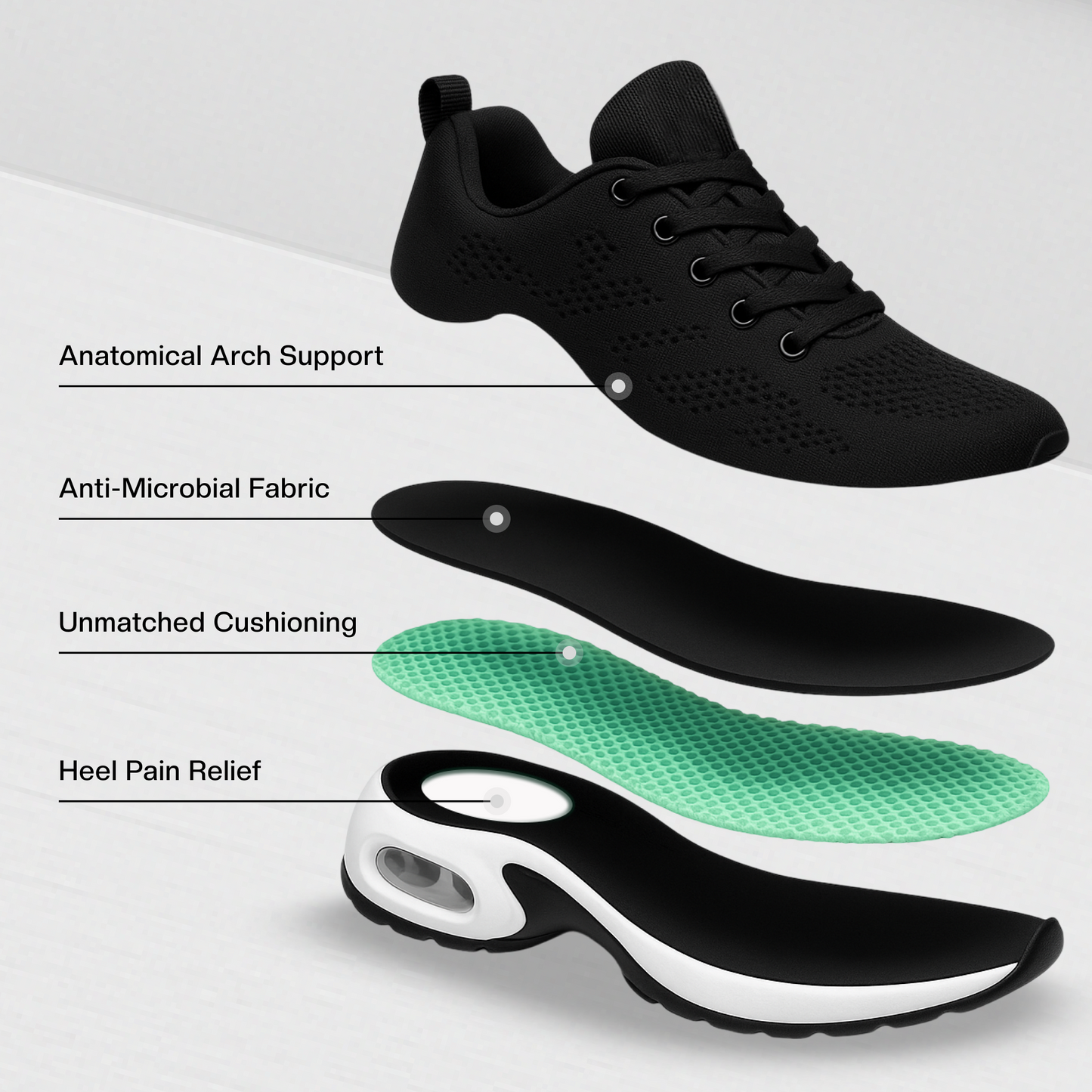MS | Lightweight Breathable Arch Support Shoes