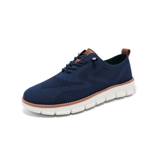MS | Breathable Knit Casual Sneakers with Contrast Detailing