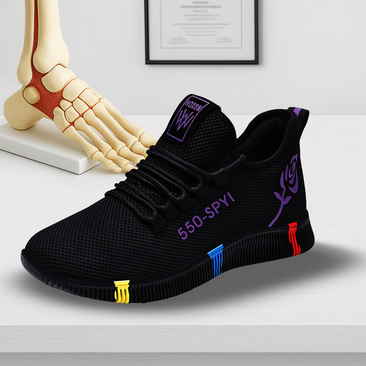 MS | Black Orthopedic Knit Sneakers